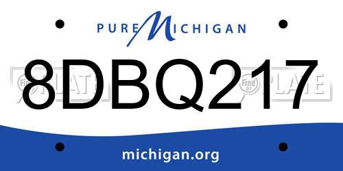 8DBQ217 Michigan License Plate