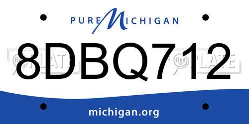 8DBQ712 Michigan License Plate