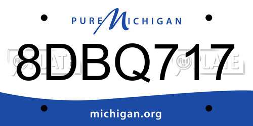 8DBQ717 Michigan License Plate