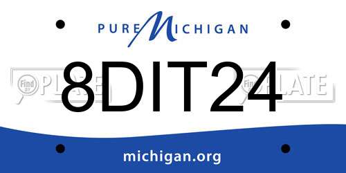 8DIT24 Michigan License Plate