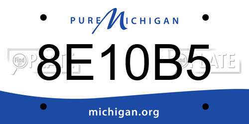 8E10B5 Michigan License Plate