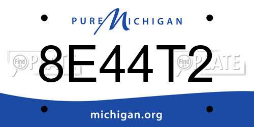 8E44T2 Michigan License Plate