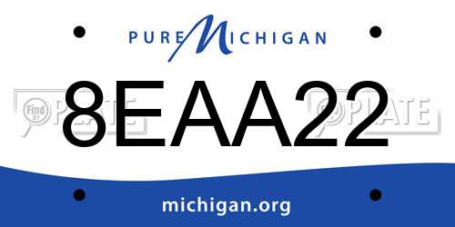 8EAA22 Michigan License Plate