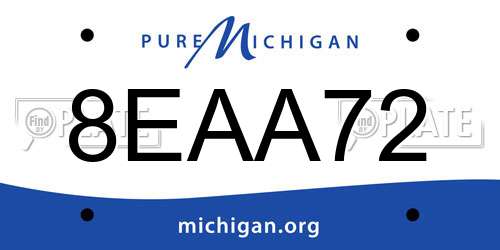 8EAA72 Michigan License Plate