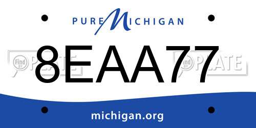 8EAA77 Michigan License Plate