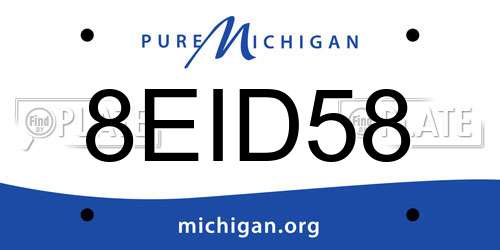 8EID58 Michigan License Plate