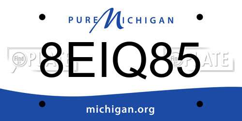 8EIQ85 Michigan License Plate