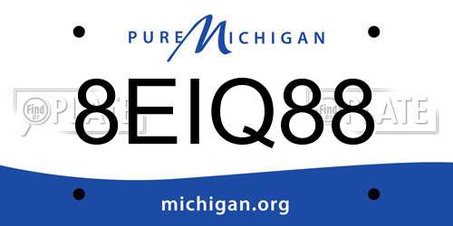 8EIQ88 Michigan License Plate
