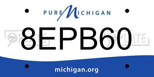 8EPB60 Michigan License Plate