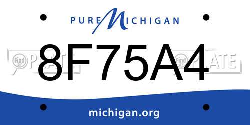 8F75A4 Michigan License Plate