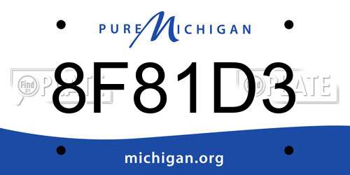 8F81D3 Michigan License Plate