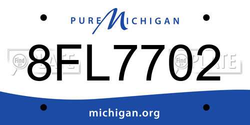 8FL7702 Michigan License Plate