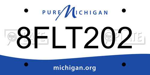 8FLT202 Michigan License Plate