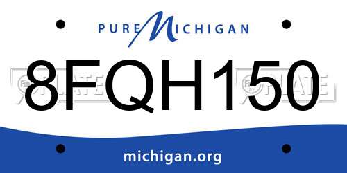 8FQH150 Michigan License Plate
