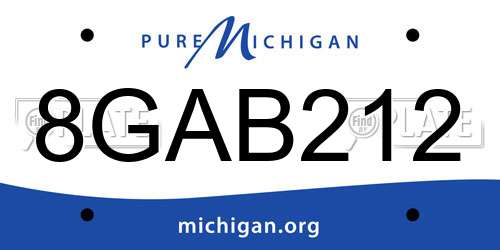 8GAB212 Michigan License Plate