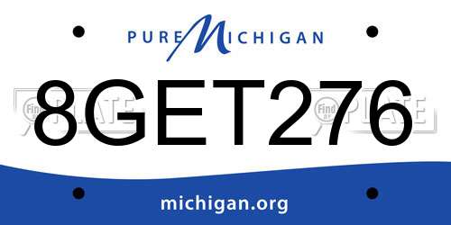 8GET276 Michigan License Plate