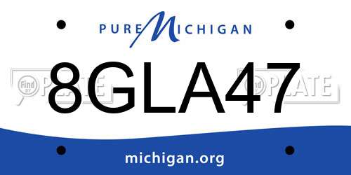 8GLA47 Michigan License Plate