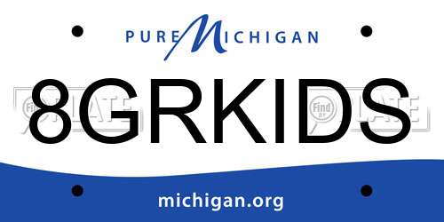 8GRKIDS Michigan License Plate