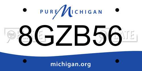 8GZB56 Michigan License Plate