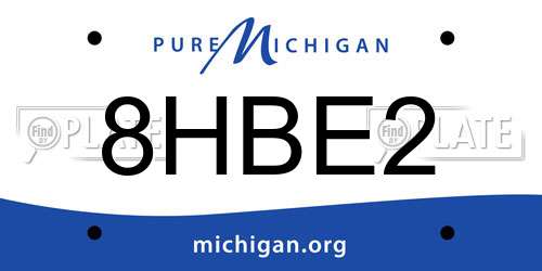 8HBE2 Michigan License Plate