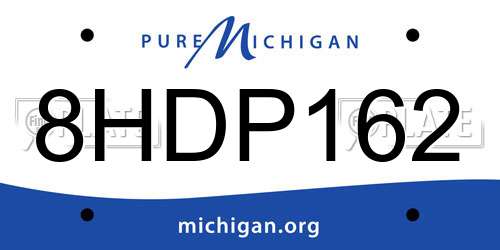 8HDP162 Michigan License Plate