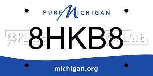 8HKB8 Michigan License Plate