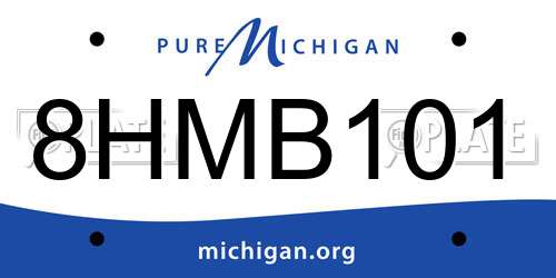 8HMB101 Michigan License Plate