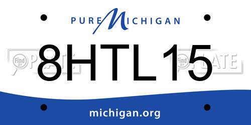 8HTL15 Michigan License Plate