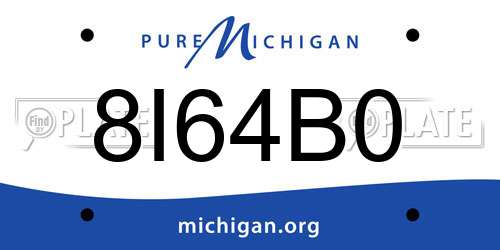 8I64B0 Michigan License Plate