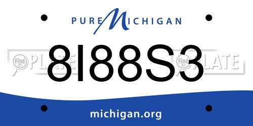 8I88S3 Michigan License Plate