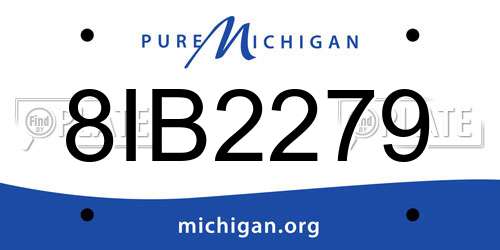 8IB2279 Michigan License Plate
