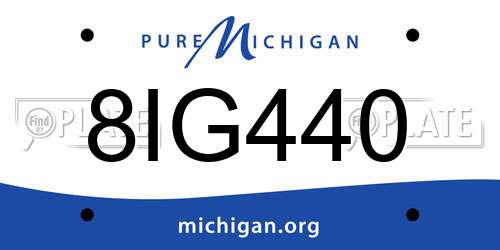 8IG440 Michigan License Plate
