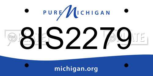 8IS2279 Michigan License Plate