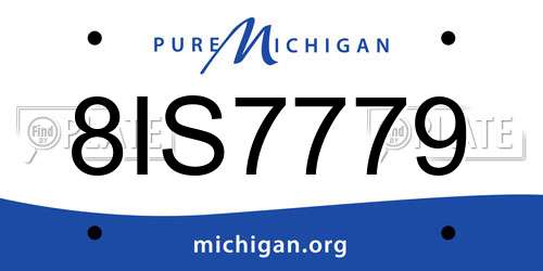 8IS7779 Michigan License Plate