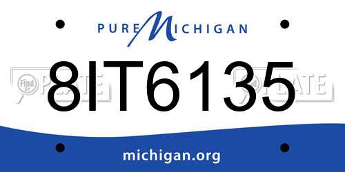 8IT6135 Michigan License Plate