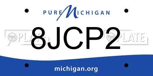 8JCP2 Michigan License Plate