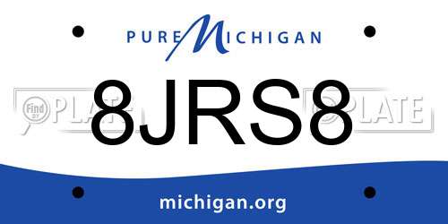 8JRS8 Michigan License Plate
