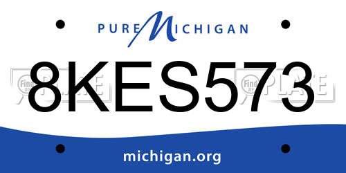 8KES573 Michigan License Plate