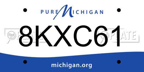 8KXC61 Michigan License Plate