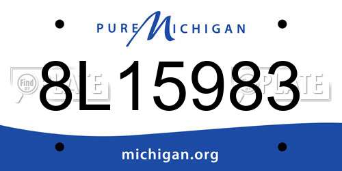 8L15983 Michigan License Plate
