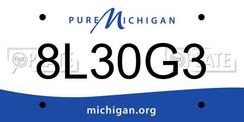 8L30G3 Michigan License Plate
