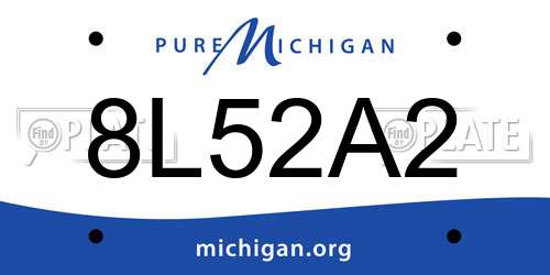 8L52A2 Michigan License Plate
