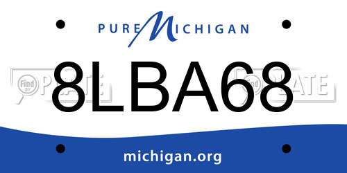 8LBA68 Michigan License Plate