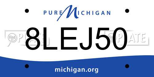 8LEJ50 Michigan License Plate
