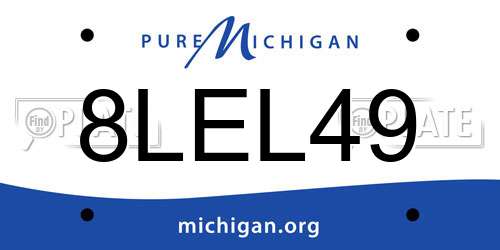 8LEL49 Michigan License Plate
