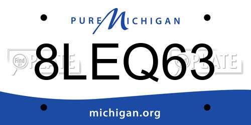 8LEQ63 Michigan License Plate