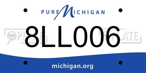 8LL006 Michigan License Plate