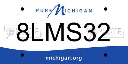 8LMS32 Michigan License Plate