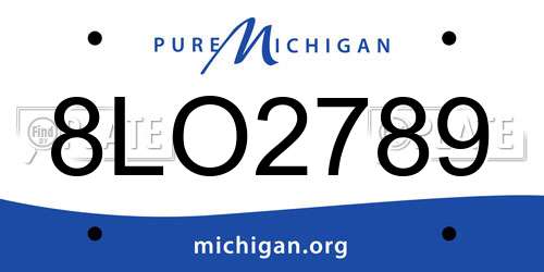 8LO2789 Michigan License Plate
