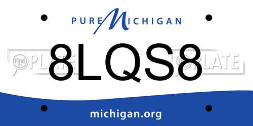 8LQS8 Michigan License Plate
